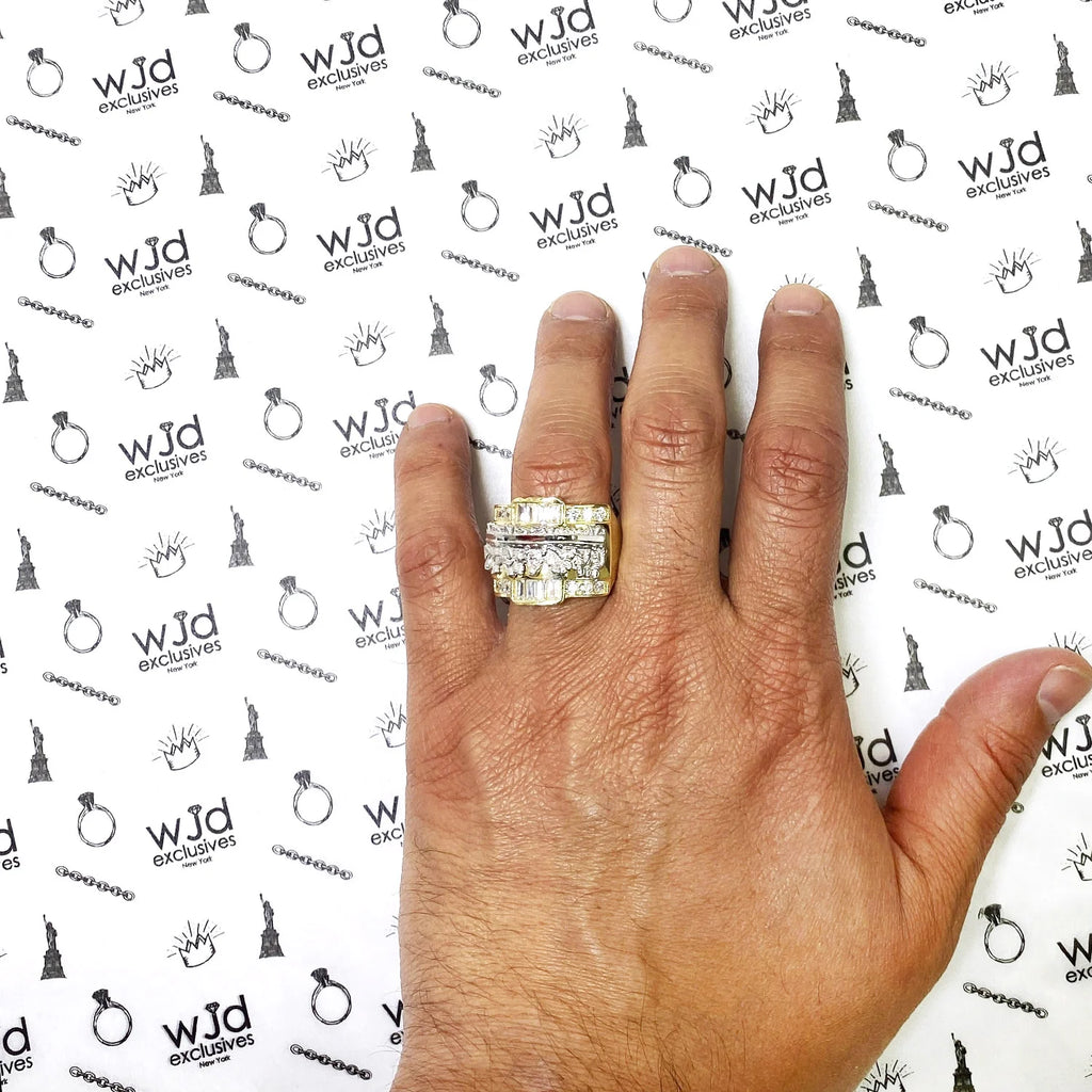 10K Yellow Gold Created Diamond Ring X65693