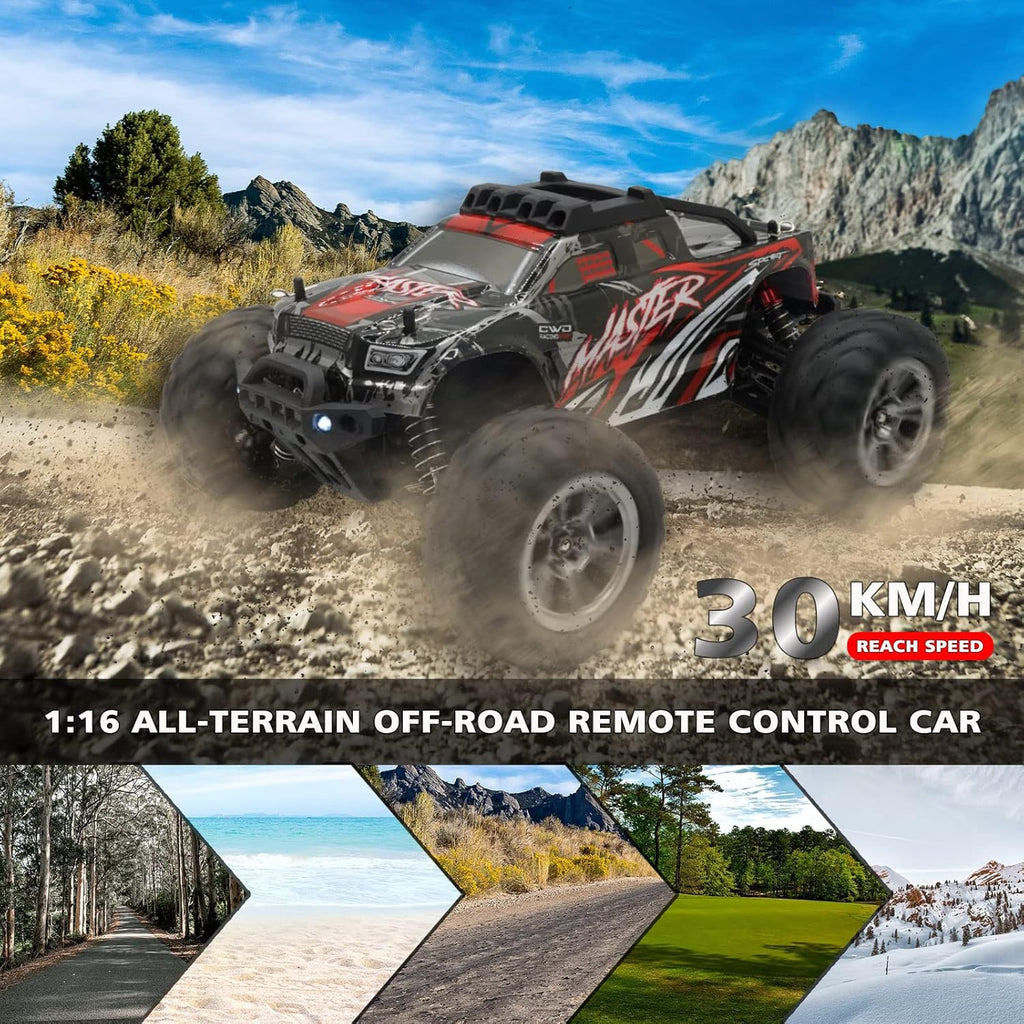 1:16 Scale 4WD High Speed RC Truck 30+ KMH Electric Toy Car (Red) R66091