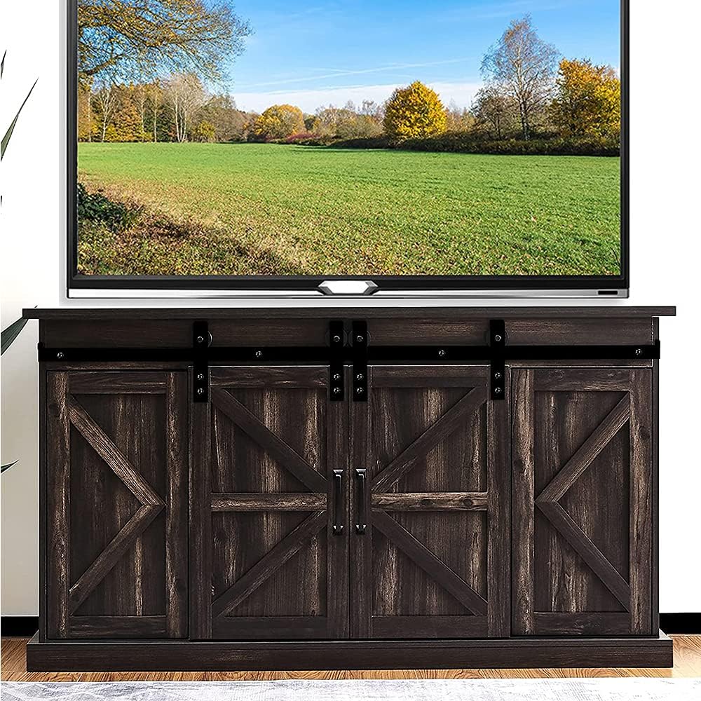 Espresso Sliding Barn Door TV Stand U885356