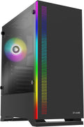 Mid Tower ATX PC Gaming Computer Case with Tempered Glass Side F601646