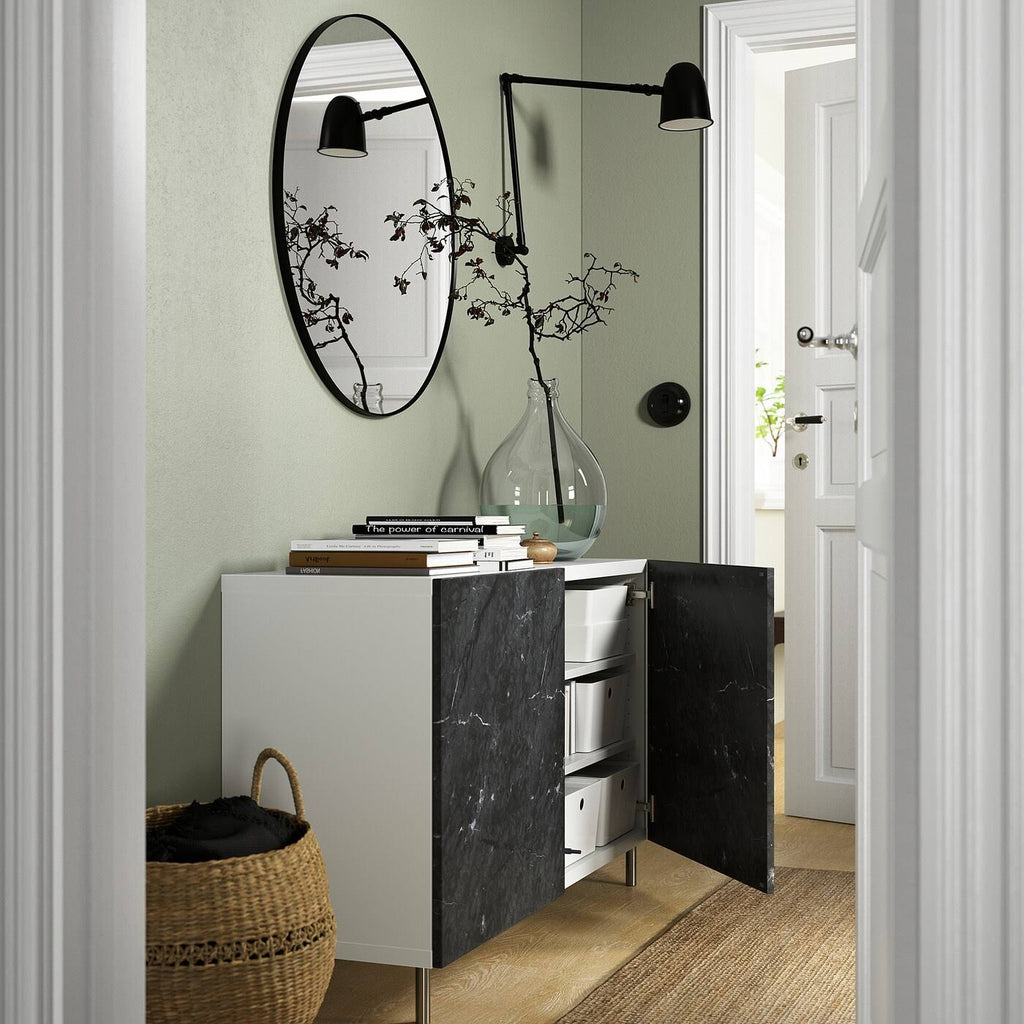 White Storage Combination with Doors B418209