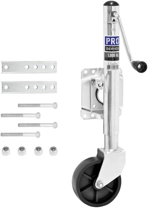Trailer Jack with Mount Bracket, 1,000lbs, Zinc X710076