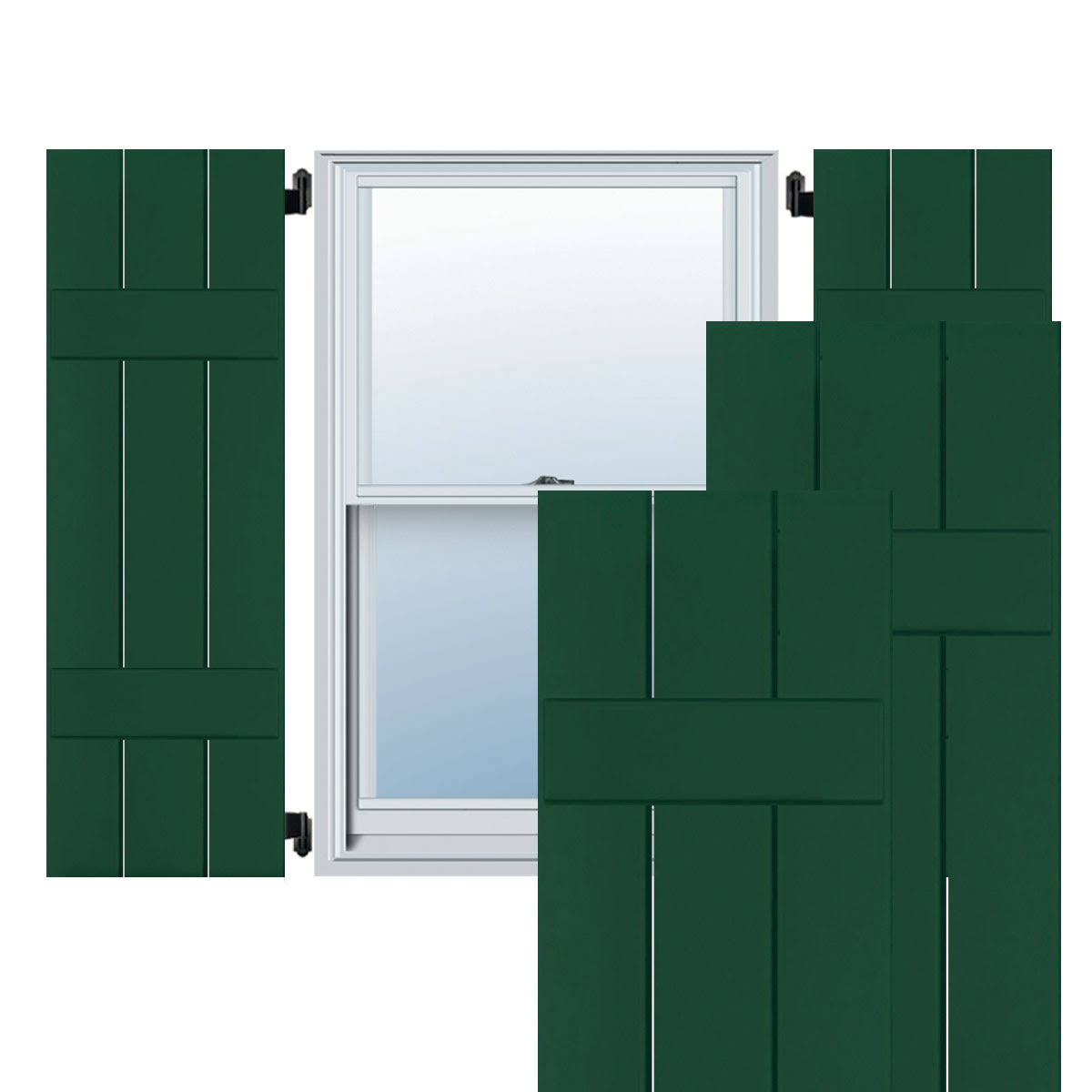 Real Wood Pine Board-n-Batten Shutters I60936