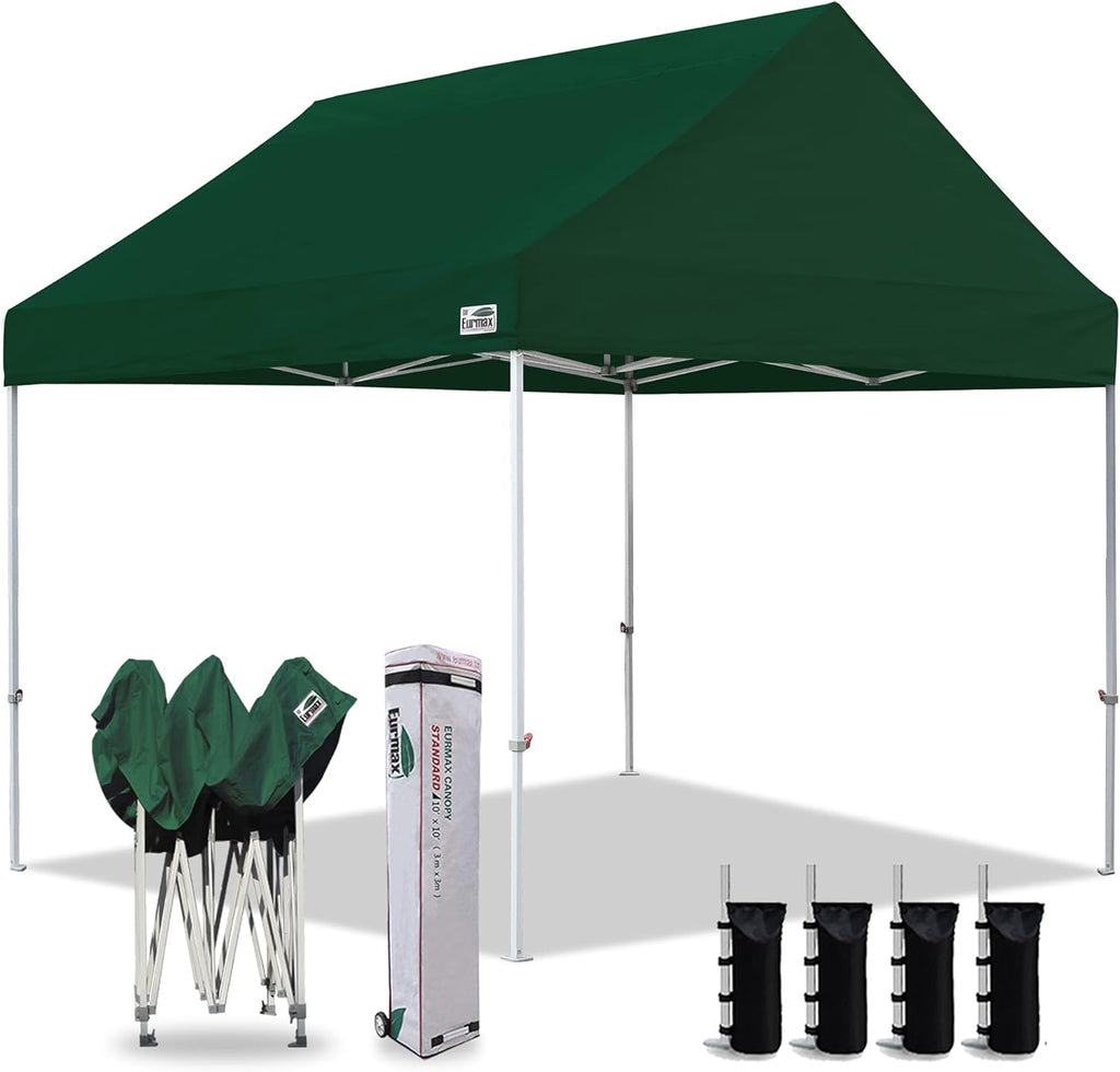10x10 Pop Up Canopy Tent with Heavy Duty Roller Bag (Blue) R453