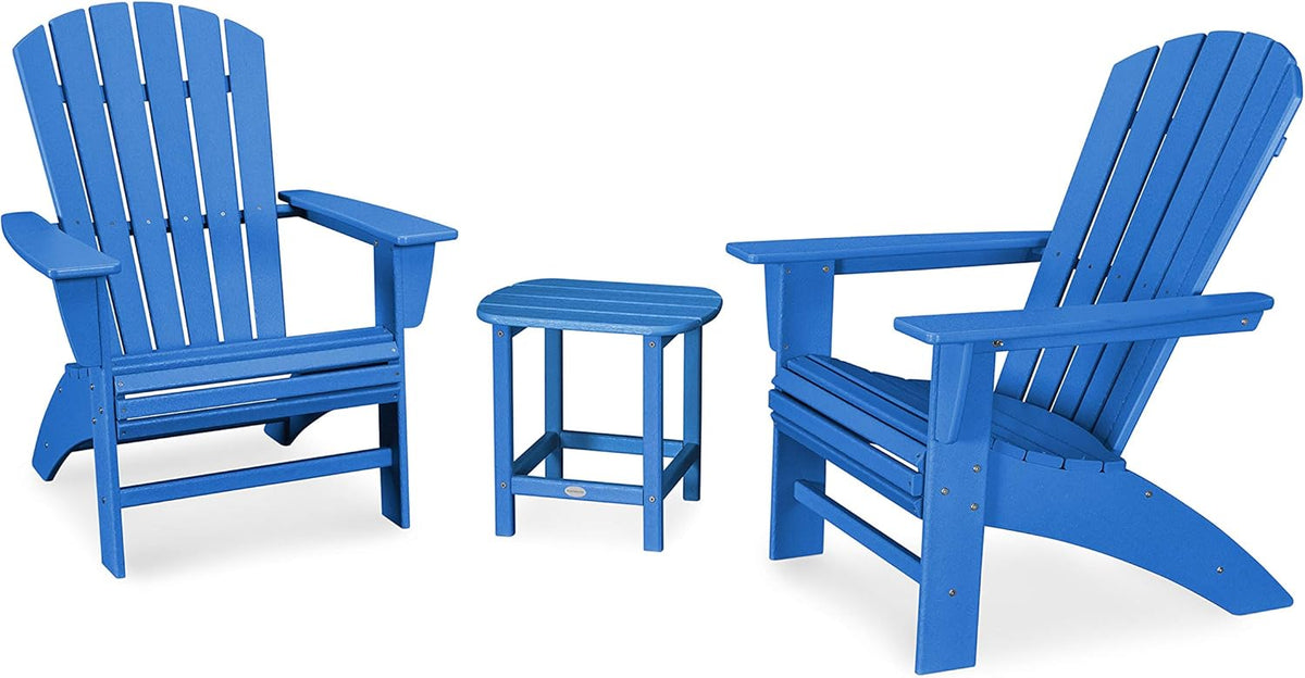 3-Piece Curveback Adirondack Chair Set with Side Table T5330