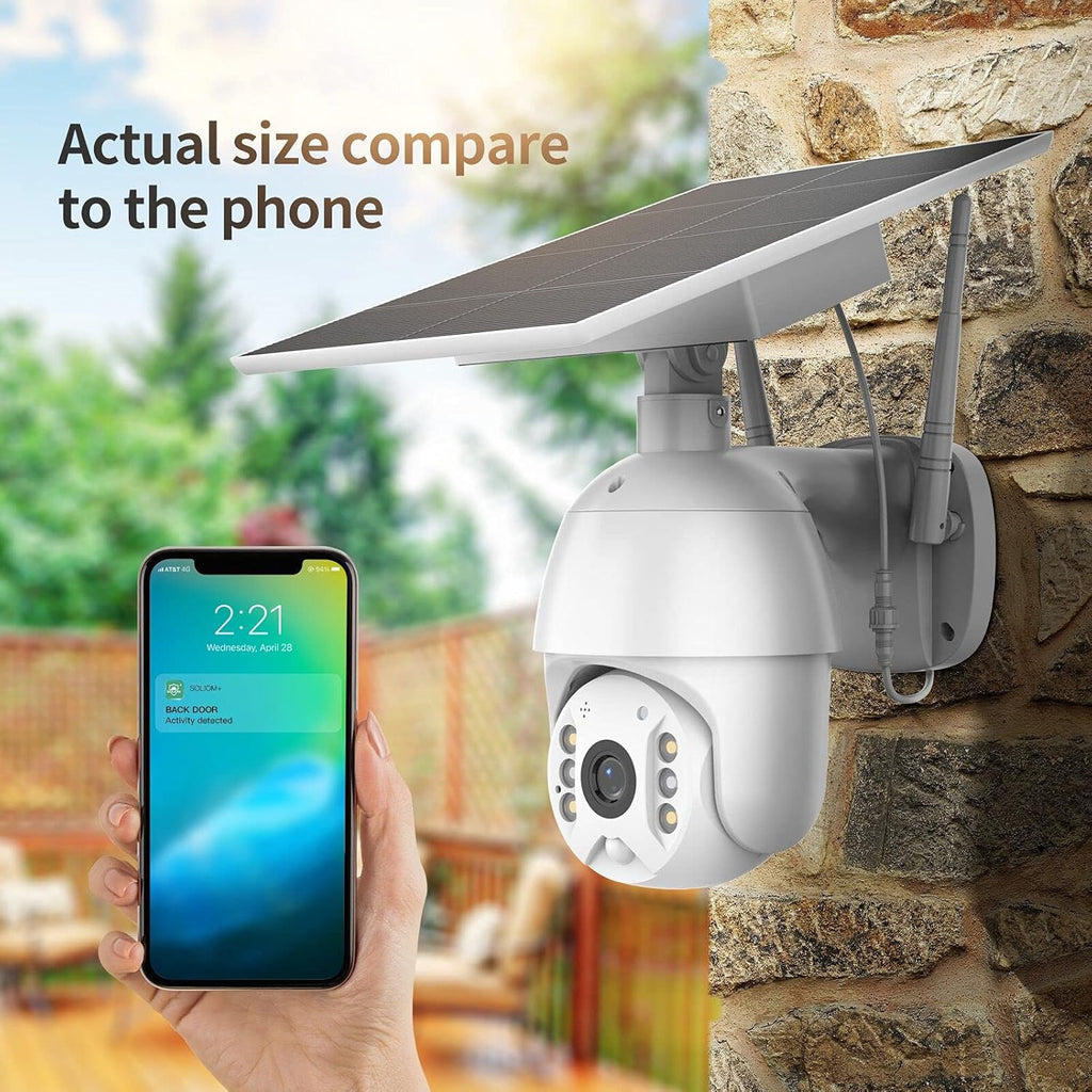 Wireless WiFi Solar Battery Powered Outdoor Security Camera with 360° View J93417