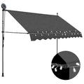 Manual Retractable Awning with LED 118.1" Anthracite S907