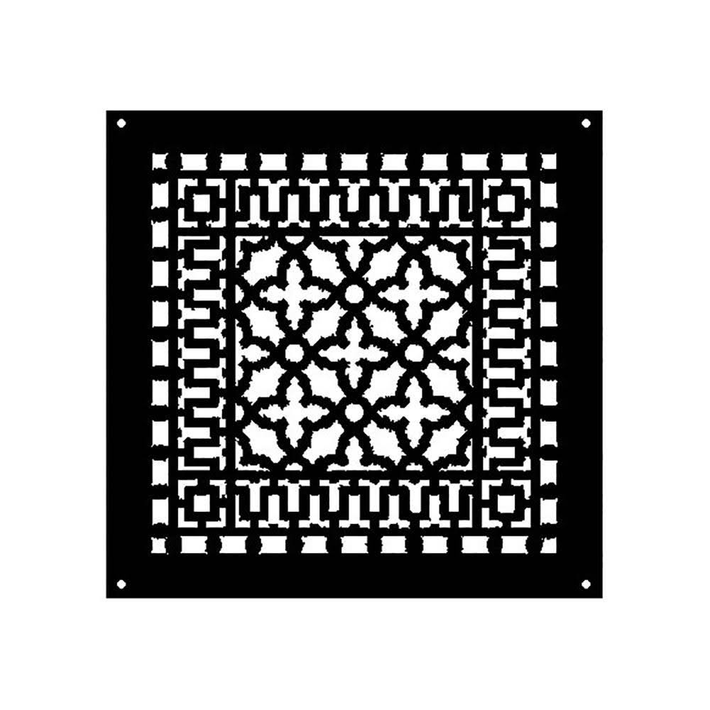 Cast Iron Floor Register in Black E216974