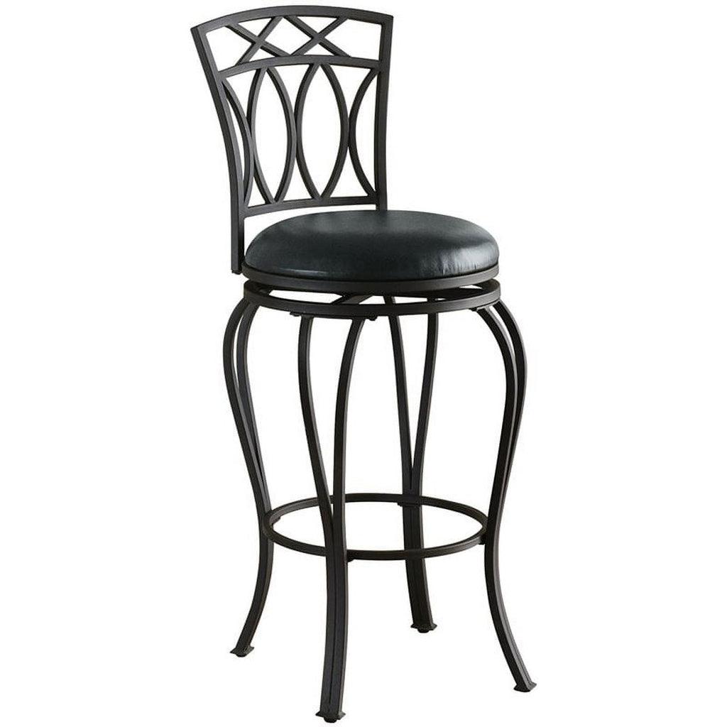 Black Upholstered Swivel Bar Stool B23669