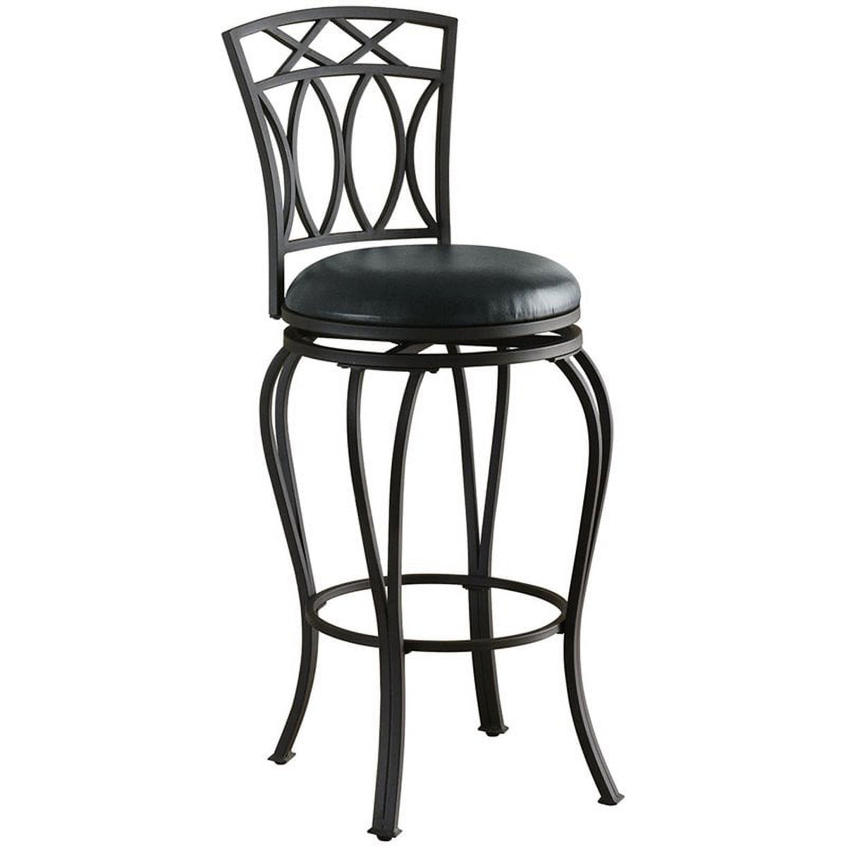 Black Upholstered Swivel Bar Stool B23669