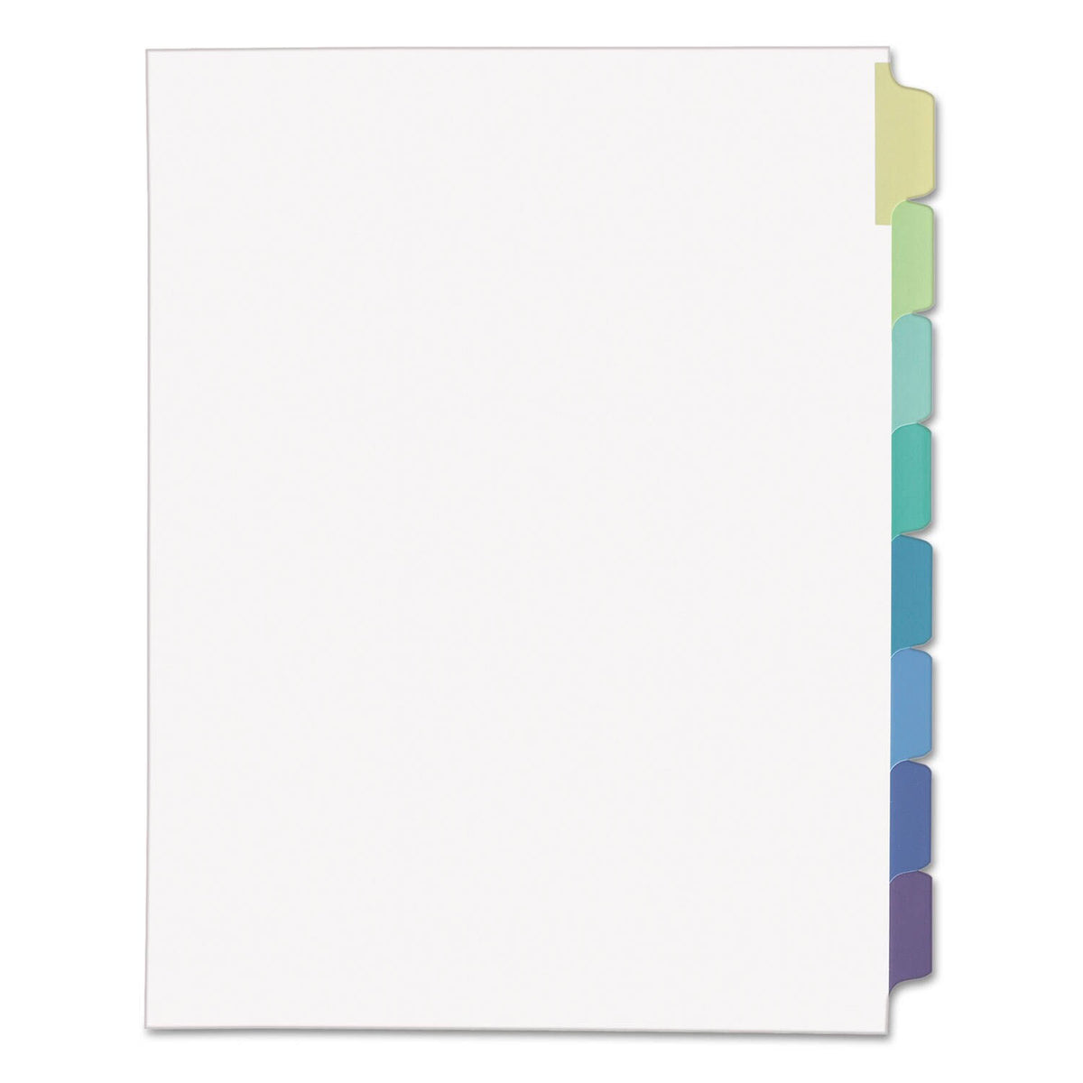 Clear Label Unpunched Dividers, 8-Tab, Ltr, 25 M4561