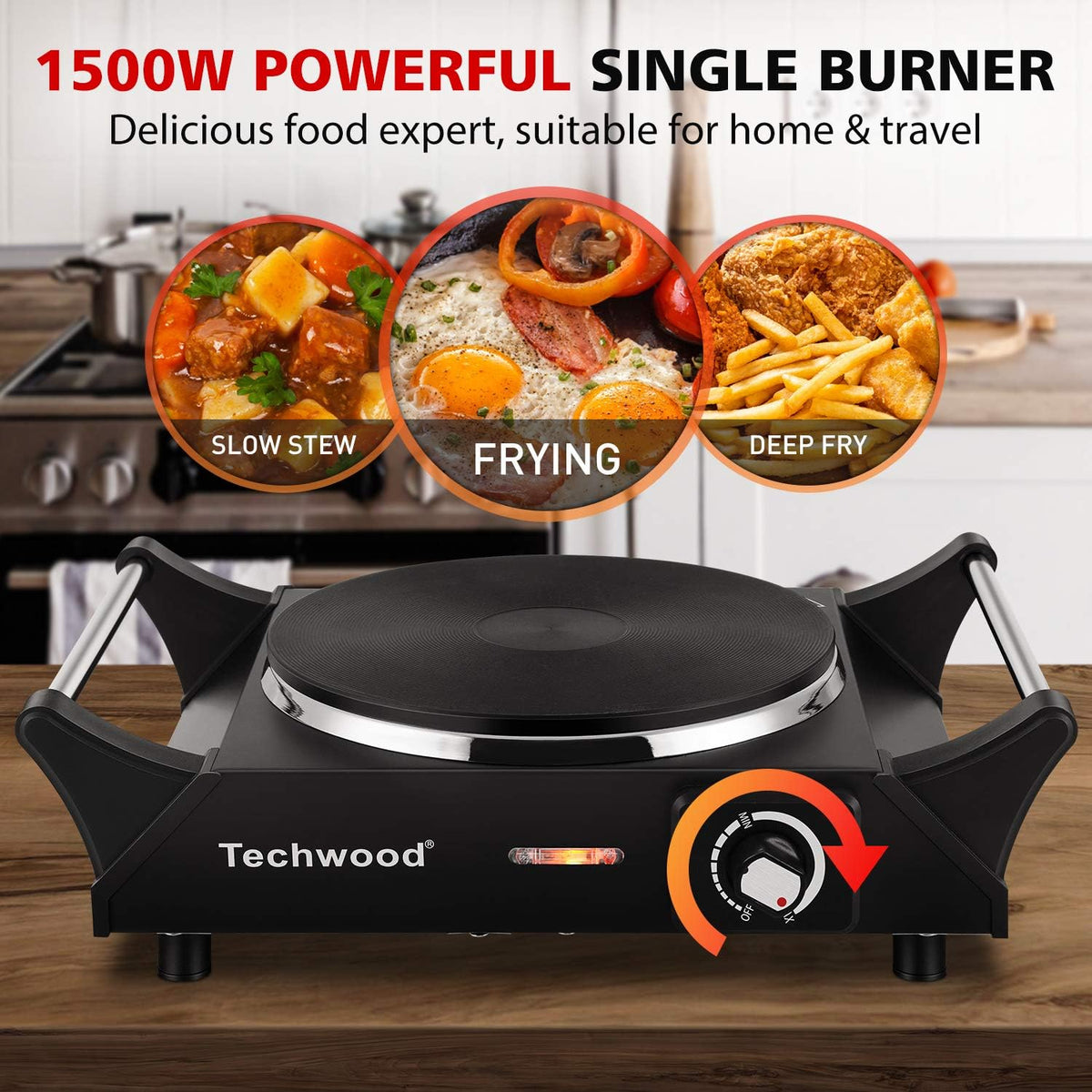 1200W Infrared Ceramic Single Burner Portable Electric Stove J196004