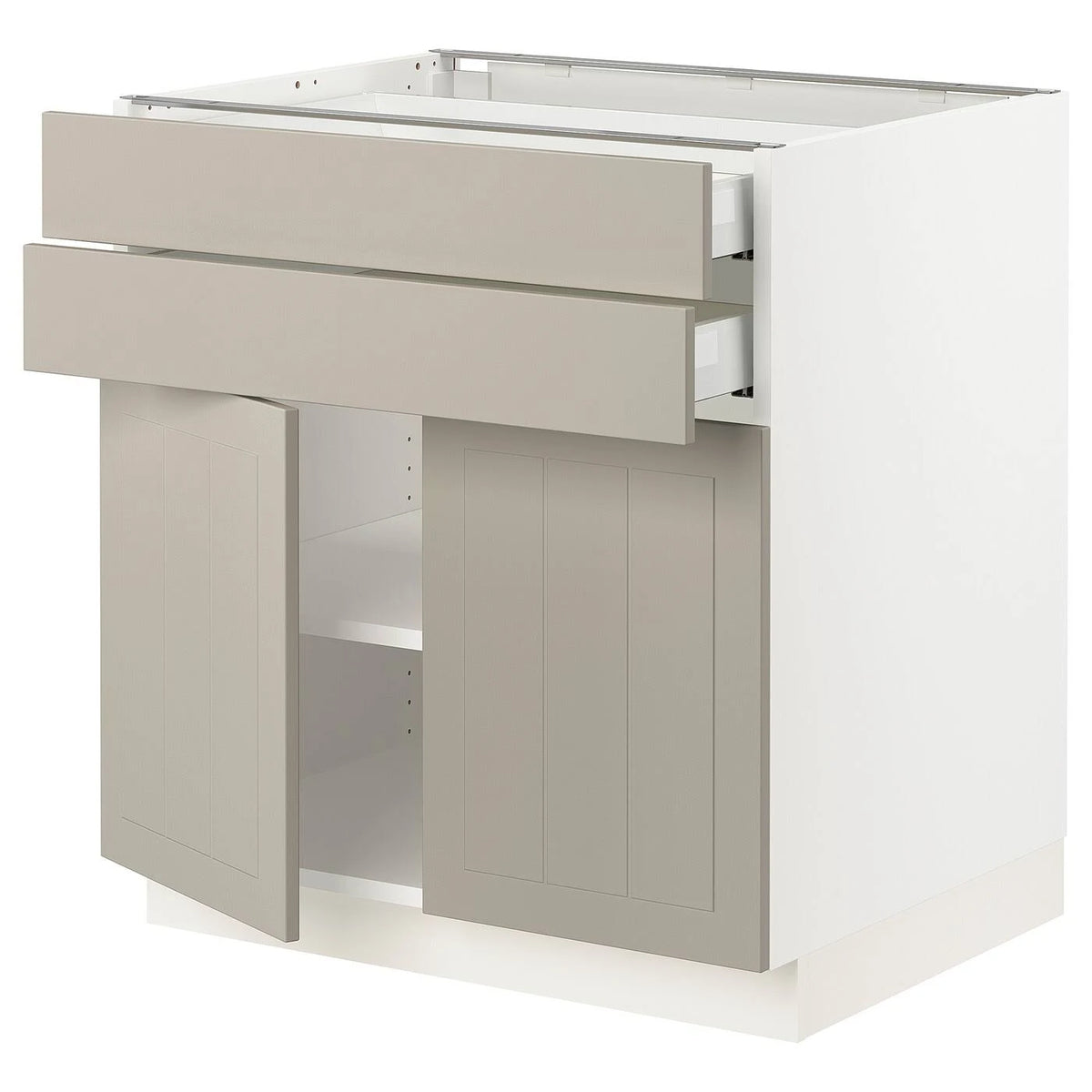 White 2 Door 2 Drawer Base Cabinet O306047
