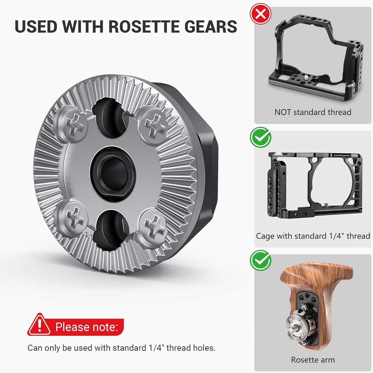 Standard Rosette Bolt-On Mount M6 Thread 31.8 Diameter Pack of 2 F9667