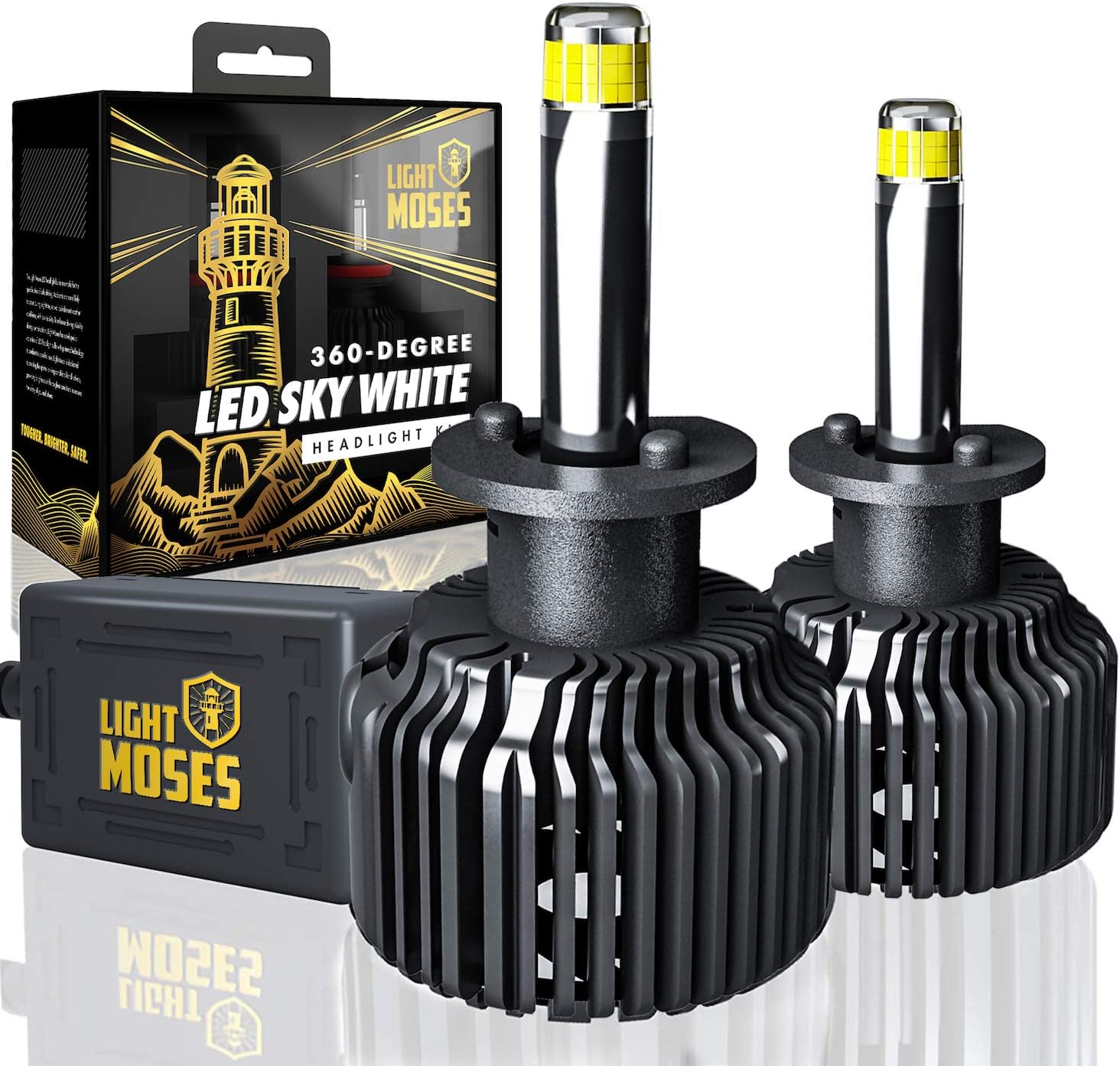 LED Headlight Bulbs 6,000K 12,000lm 90W Pack of 2 F8917