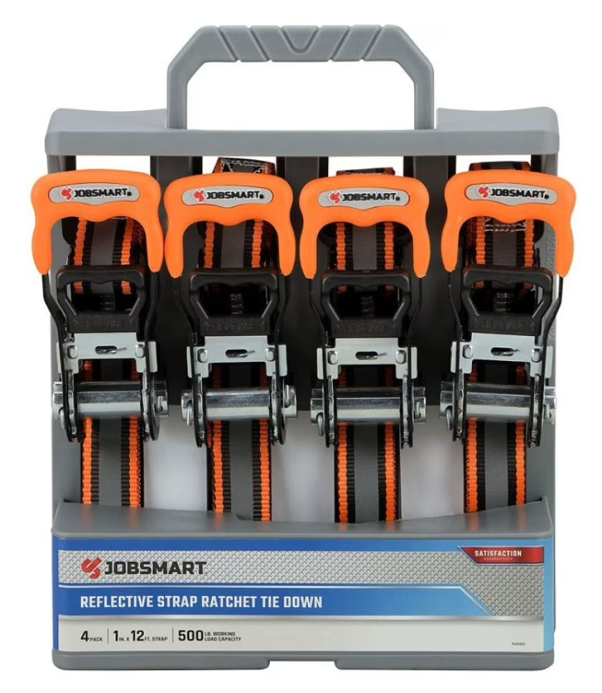 Reflective Ratchet Tie-Downs 4-Pack D7313