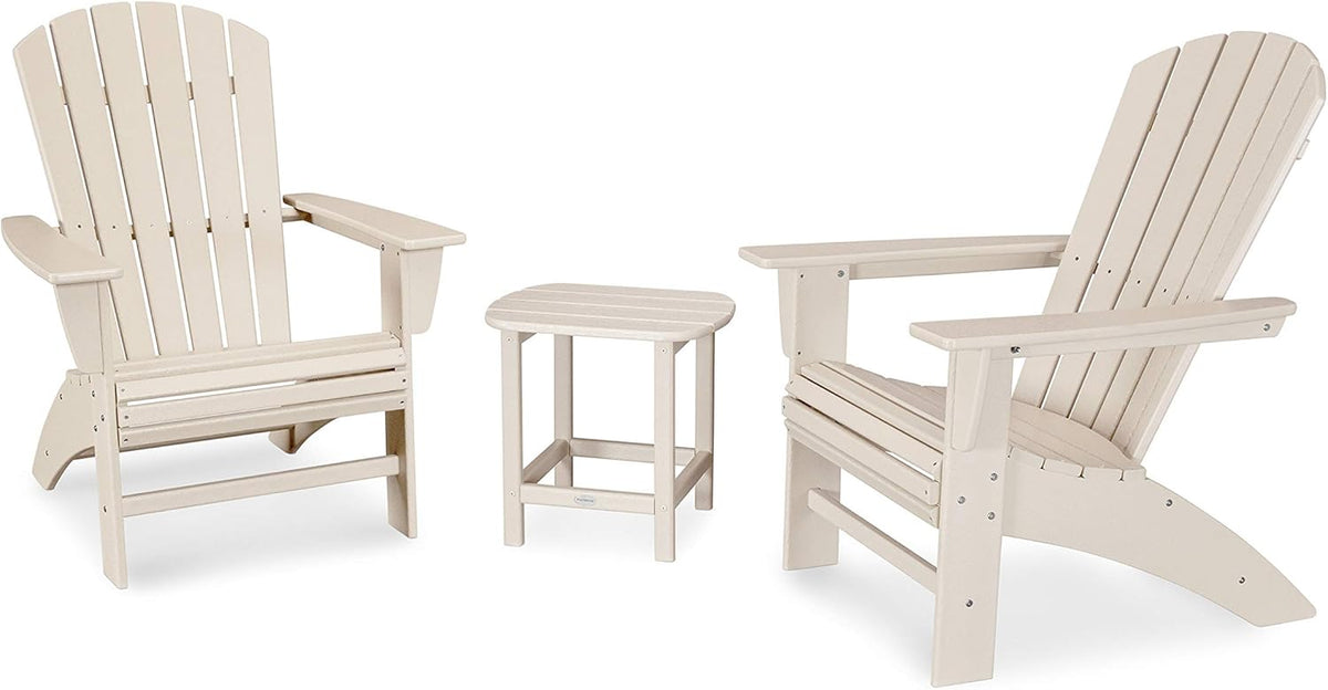 3-Piece Curveback Adirondack Chair Set with Side Table T5330
