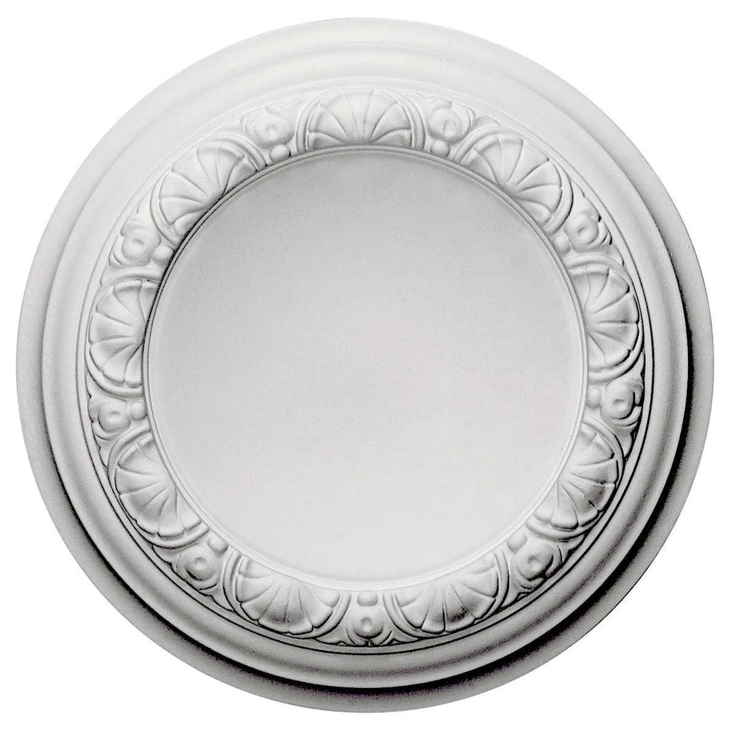 12 1/2 inch x 1 1/2 inch Hand-Painted Green Gold Ceiling Medallion X6377