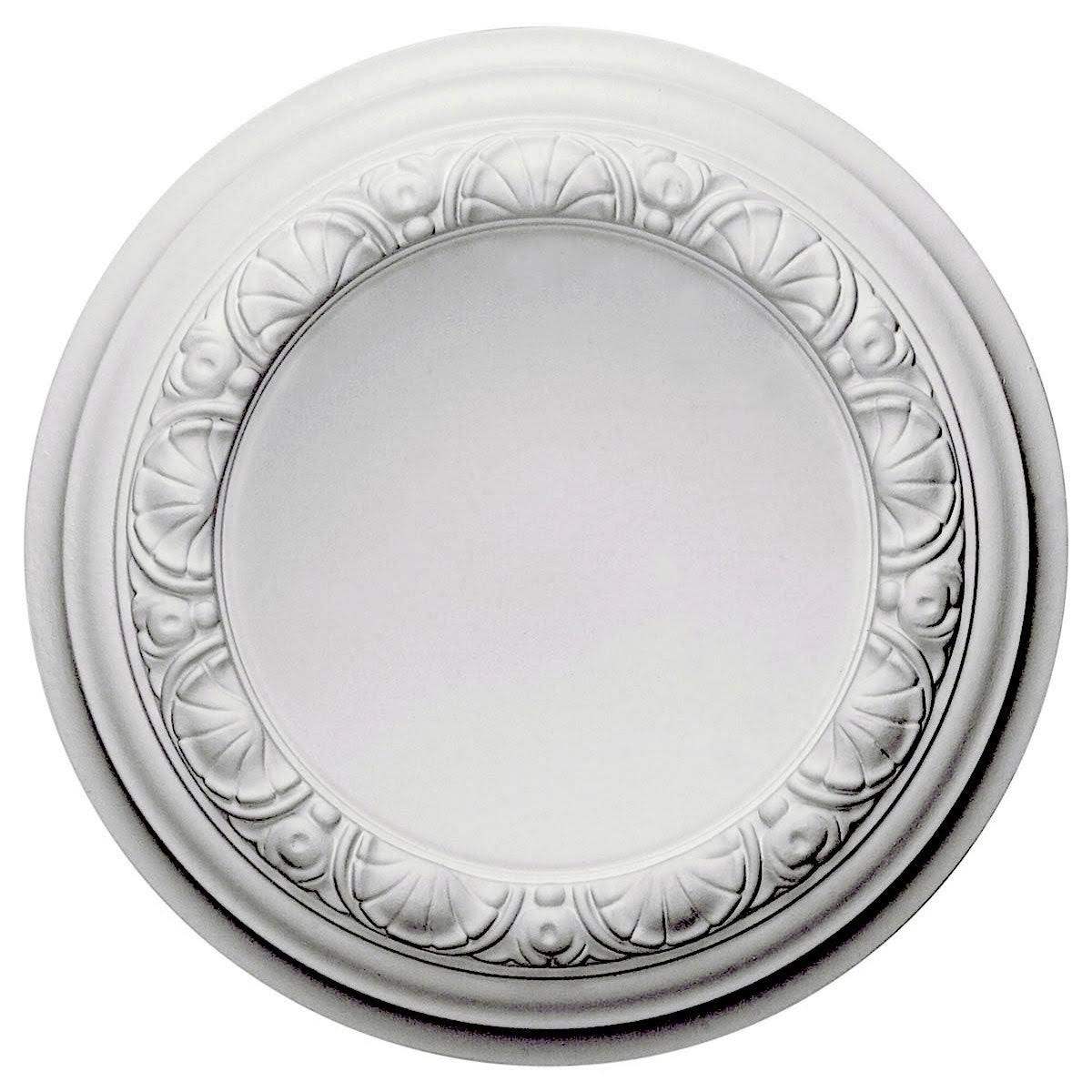 12 1/2 inch x 1 1/2 inch Hand-Painted Green Gold Ceiling Medallion X6377