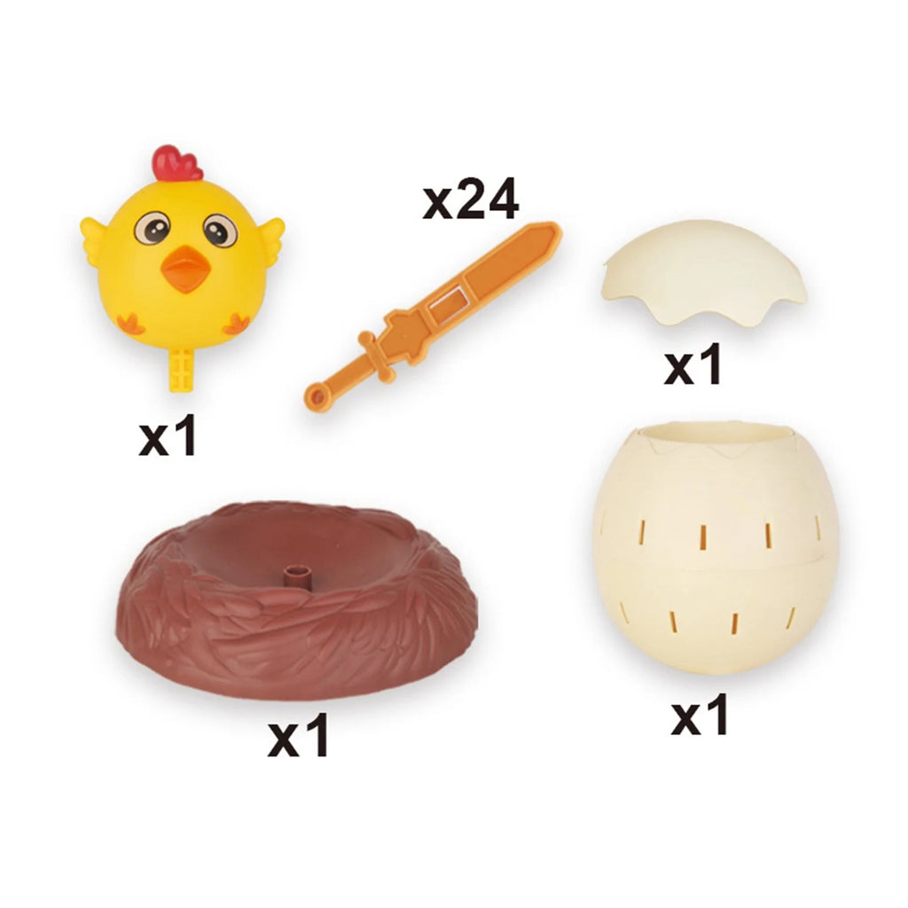 Brown Tricky Chick Eggs Game Bucket Kiddie Toy L4050