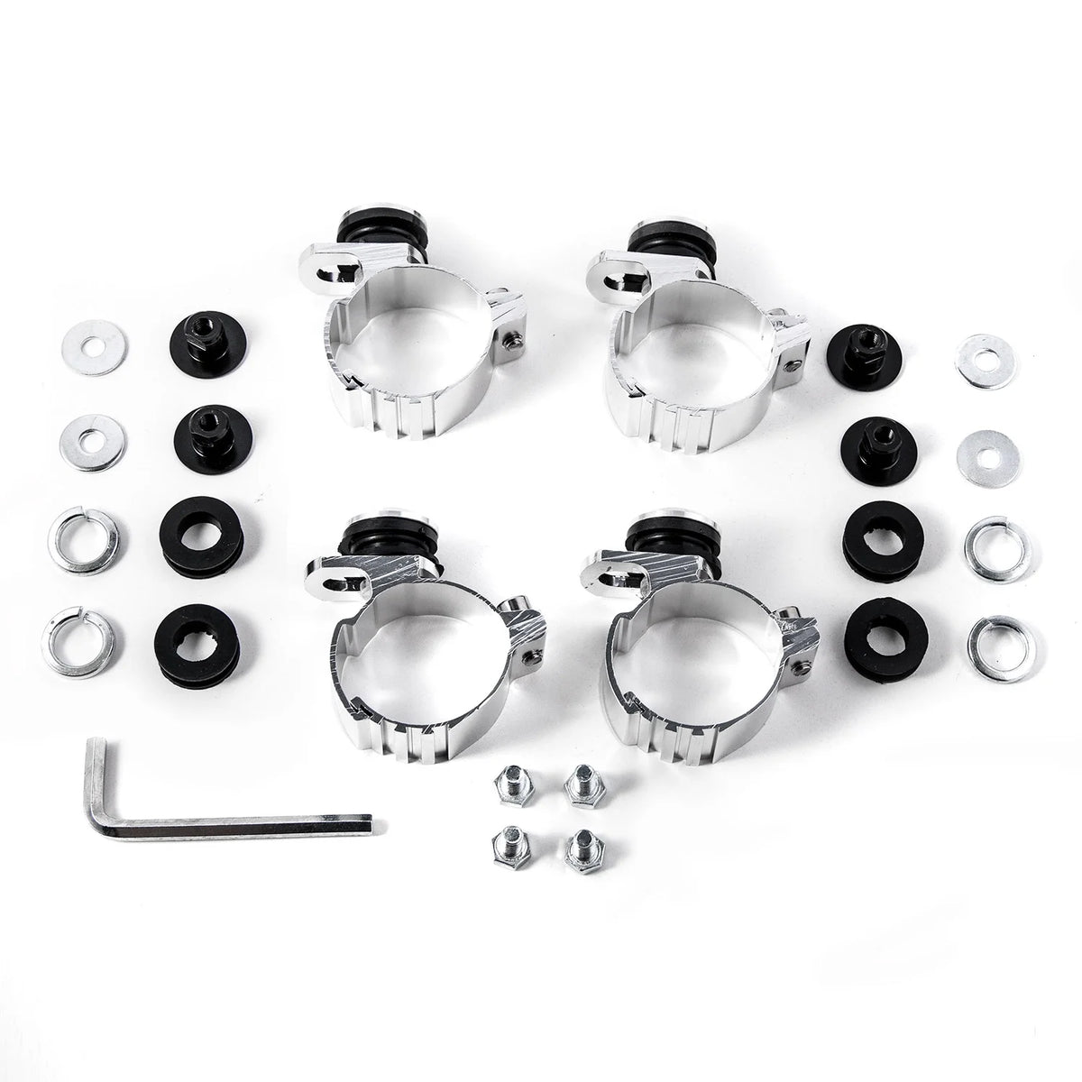 Black Quarter Fairing Windshield Kit with Fork Mounting Hardware R57662