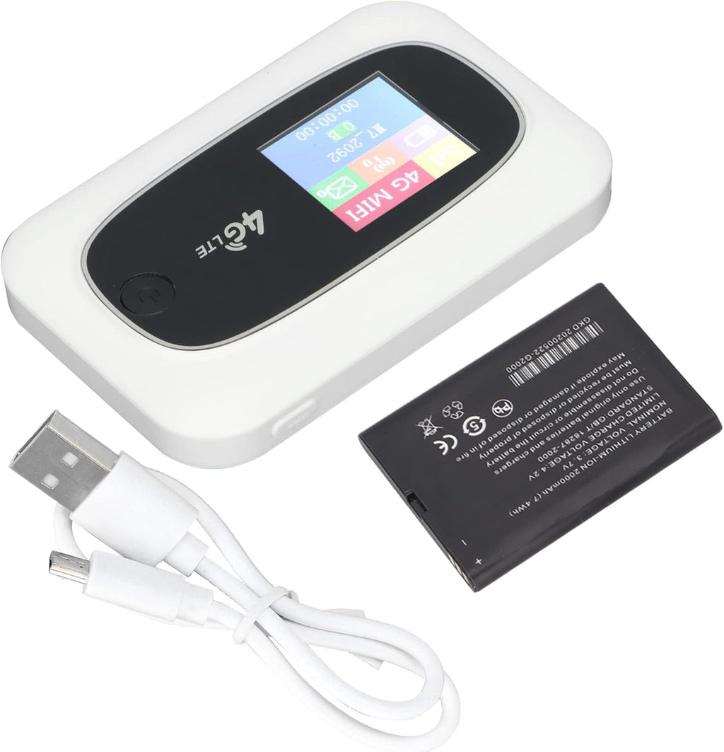 4G LTE Mobile WiFi Hotspot Router with SIM Card Slot, LED Display, Black, Pack of 2 A77441
