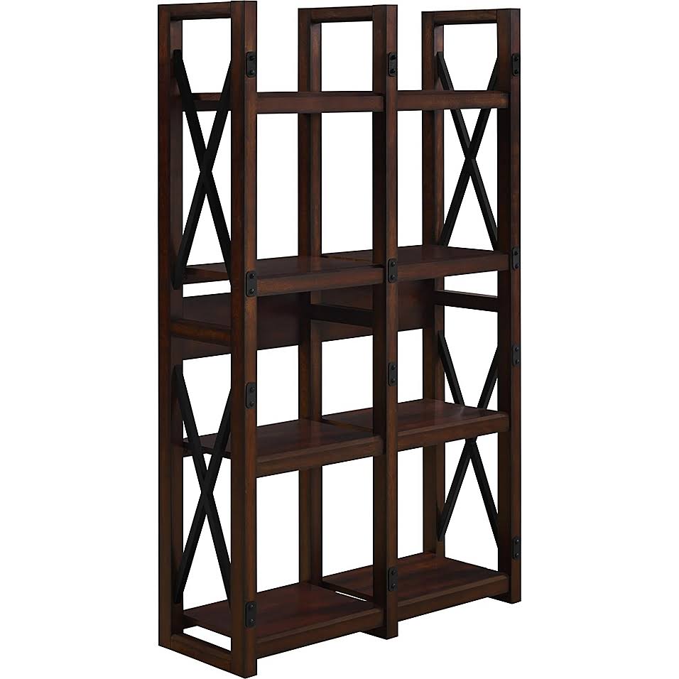 Espresso Wood Veneer Bookcase F84271