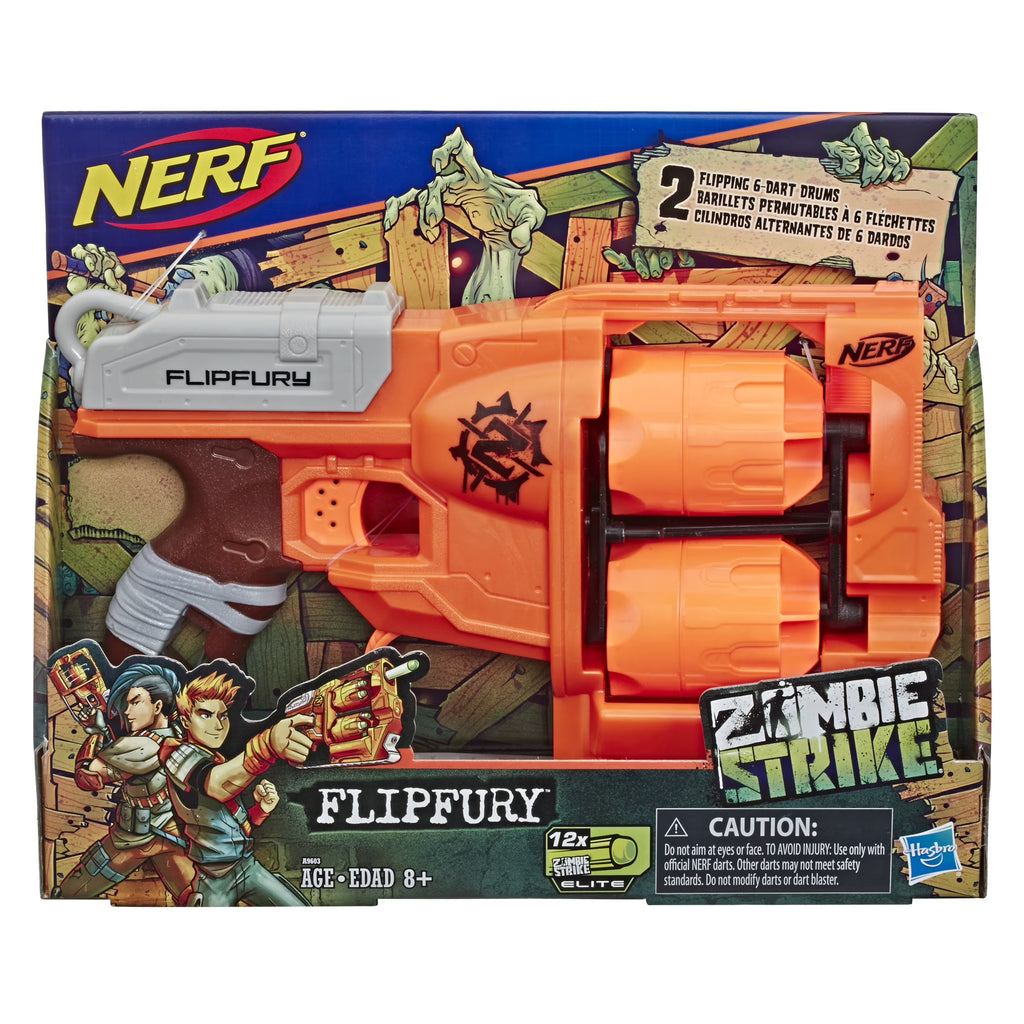Nerf Zombie Strike Toy Blaster with 2 Flipping Drums and 12 Elite Darts Q45179