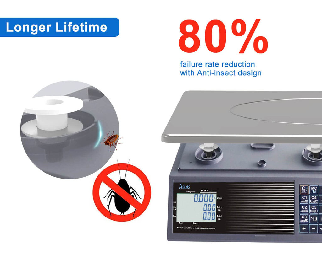 Price Computing Scale 30lb 0.01lb LCD Dual Screen Displays W240