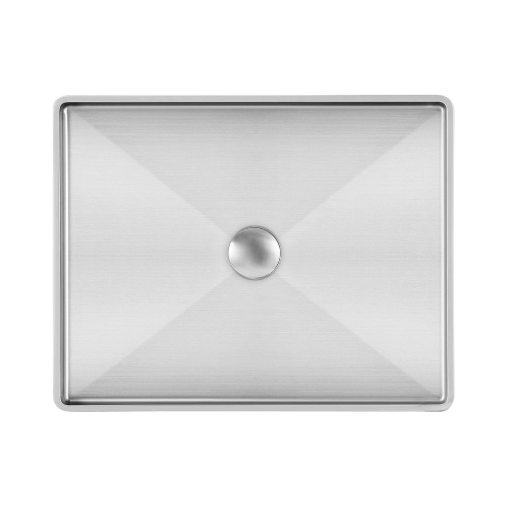 Rectangular Above Mount Basin Set with Center Drain R8407