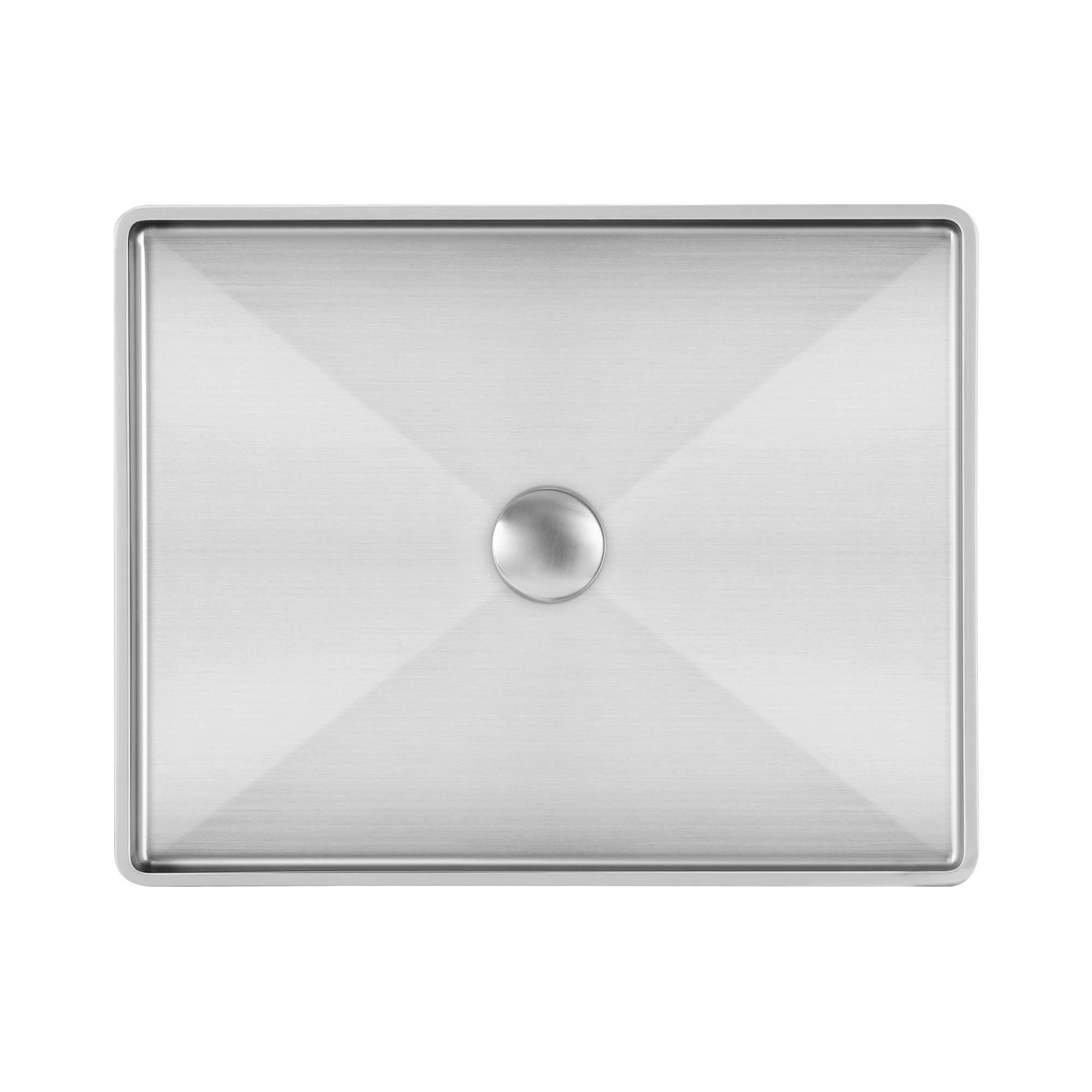 Rectangular Above Mount Basin Set with Center Drain R8407