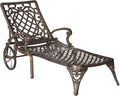 Verdi Grey Cast Aluminum Chaise Lounge X352