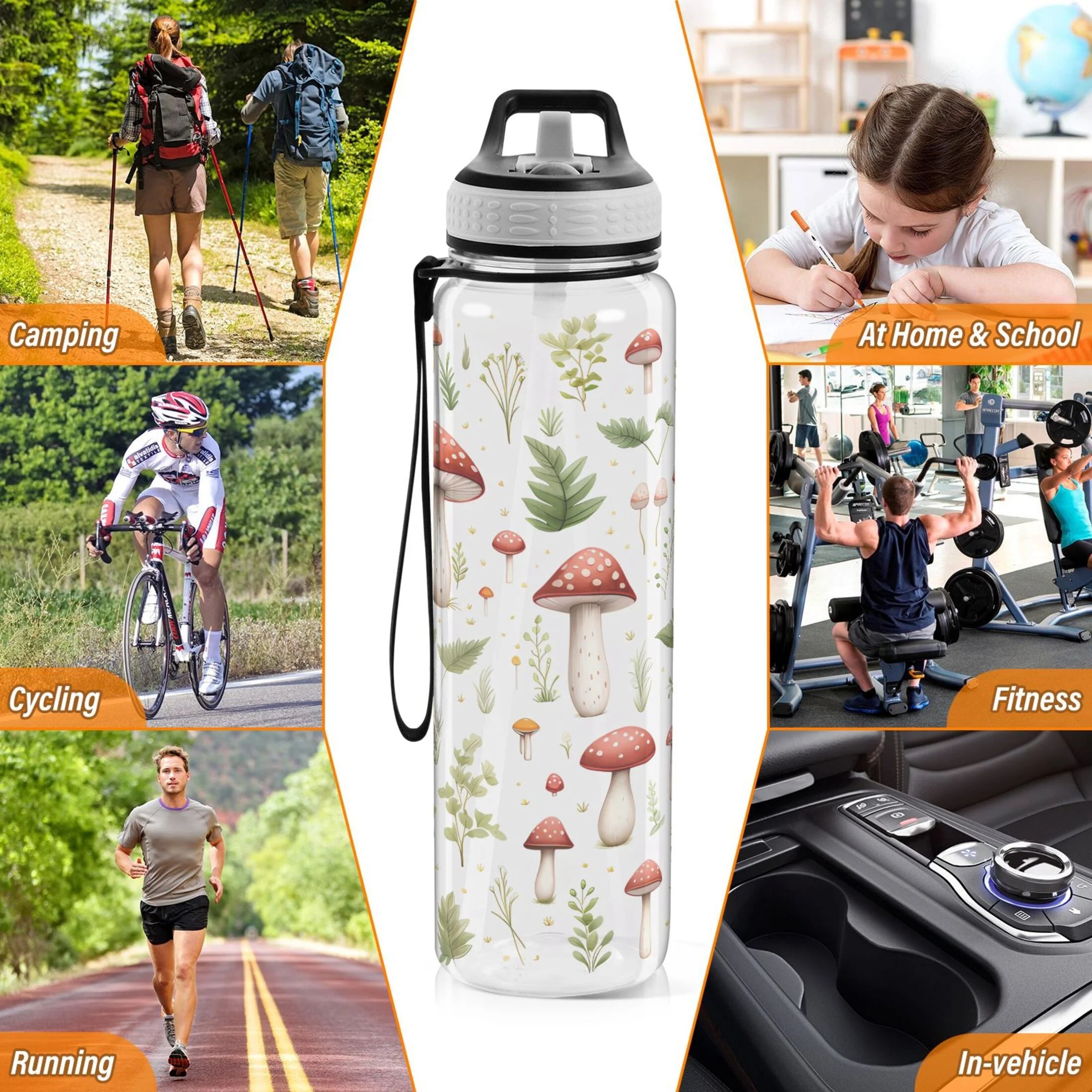 32oz Tritan Water Bottle with Straw B9654