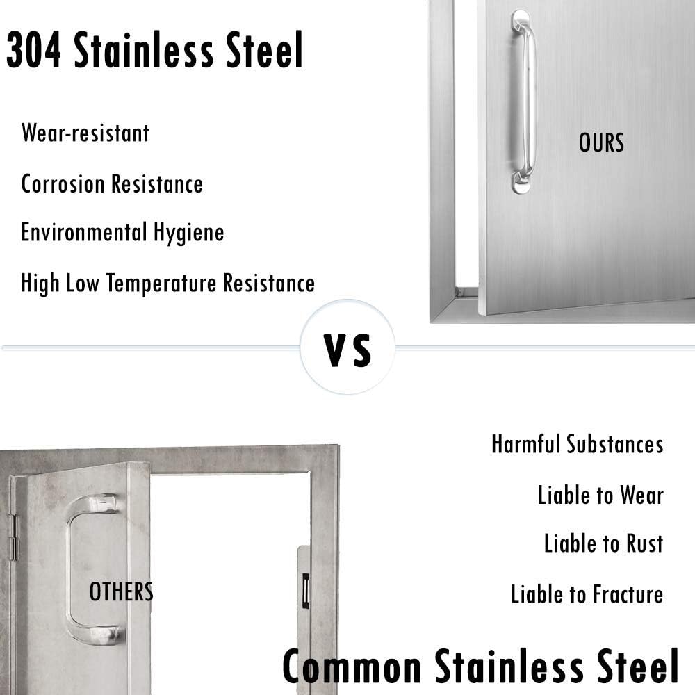 Stainless Steel Outdoor Kitchen Door 14''W X 20''H J938811