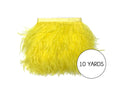 Yellow Ostrich Fringe Trim Feather K335