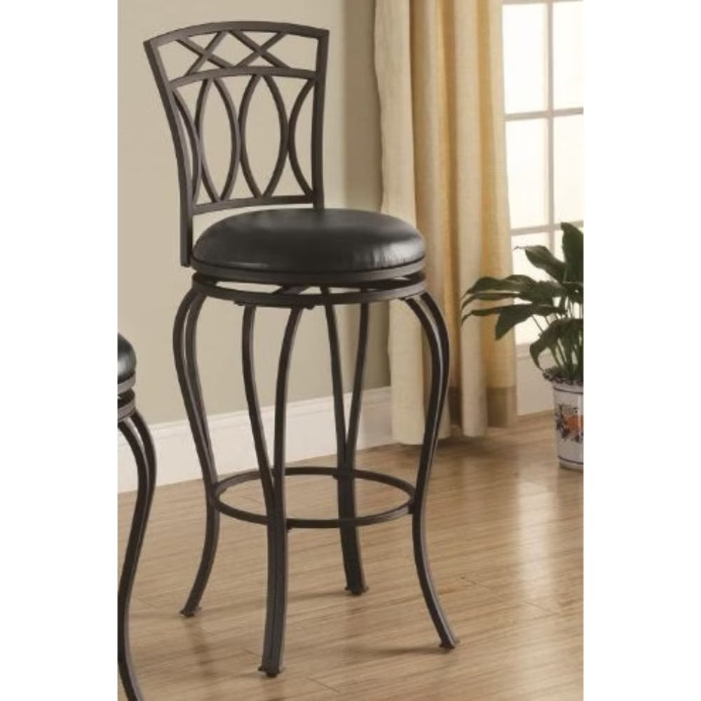 Black Upholstered Swivel Bar Stool B23669