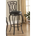 Black Upholstered Swivel Bar Stool B23669
