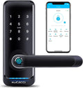 Smart Lock with Handle, Keyless Entry, Fingerprint, Silver A1058