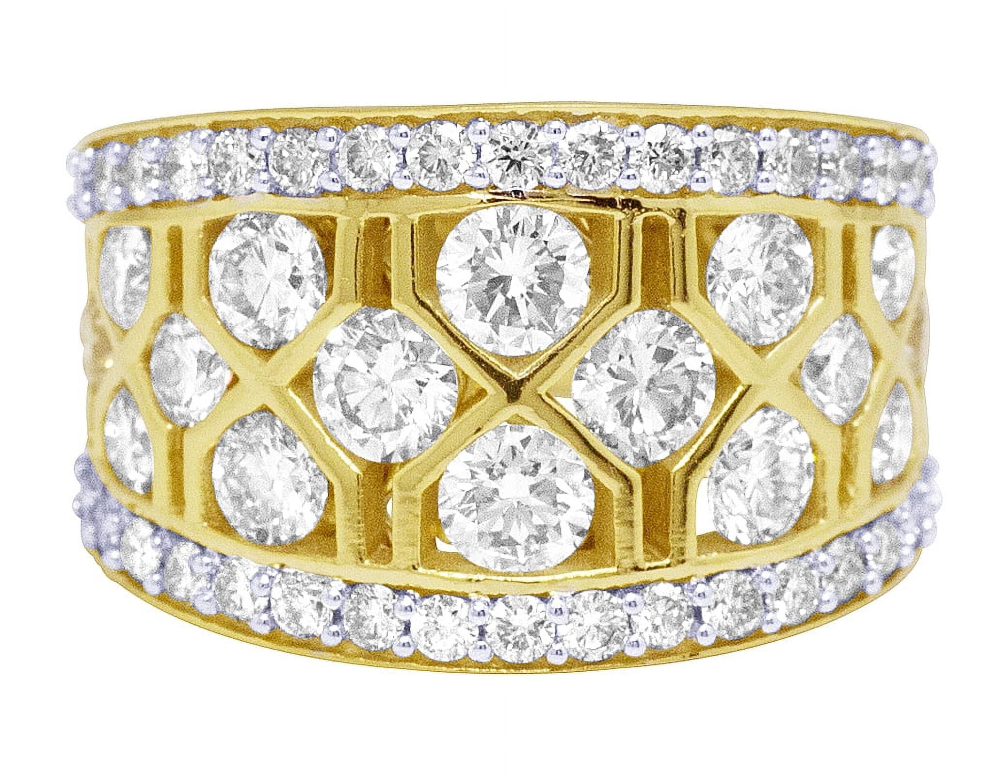 Geometric Mesh Diamond Band Ring Q865033