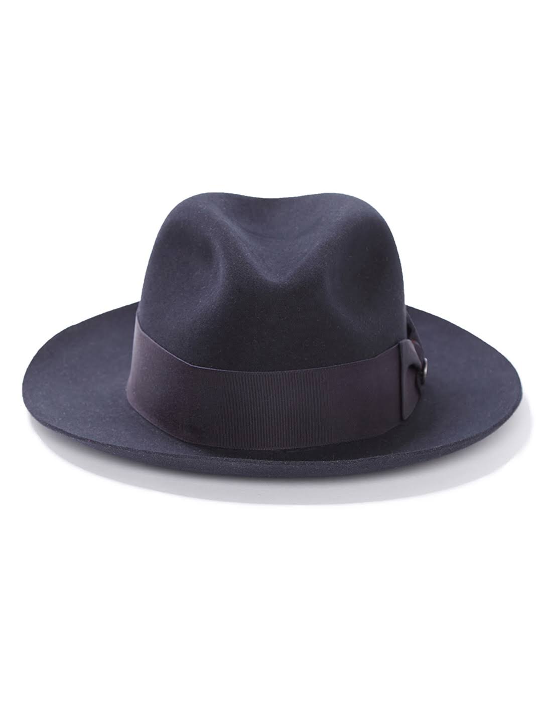 Navy Fur Felt Fedora Hat F231