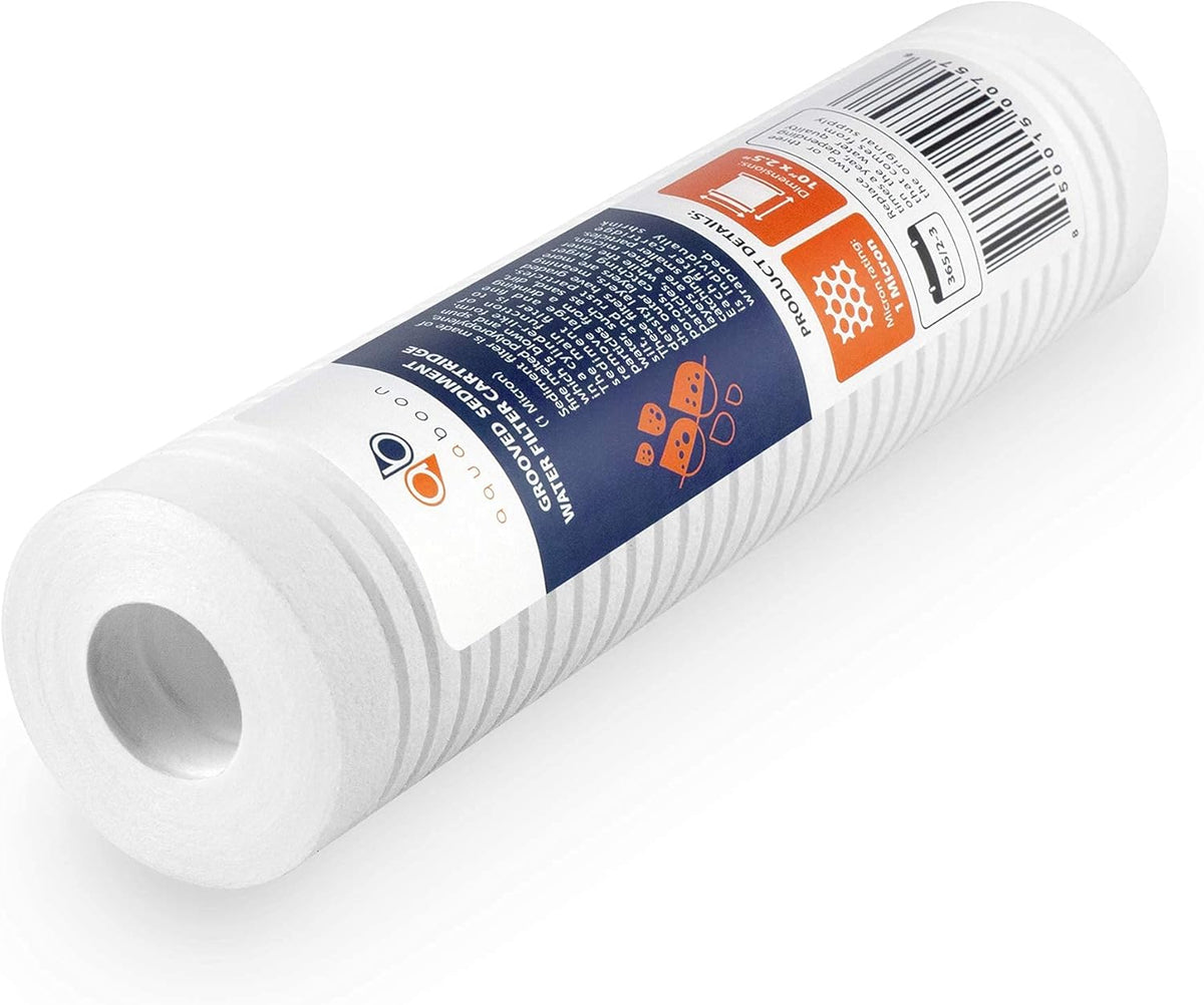 1 Micron 10 x 2.5 Grooved Sediment Water Filter Replacement Cartridge, 25-Pack Z50877
