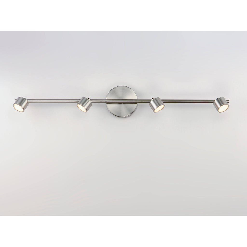 Satin Nickel 4-Light Fixed Rail Track Light U494020