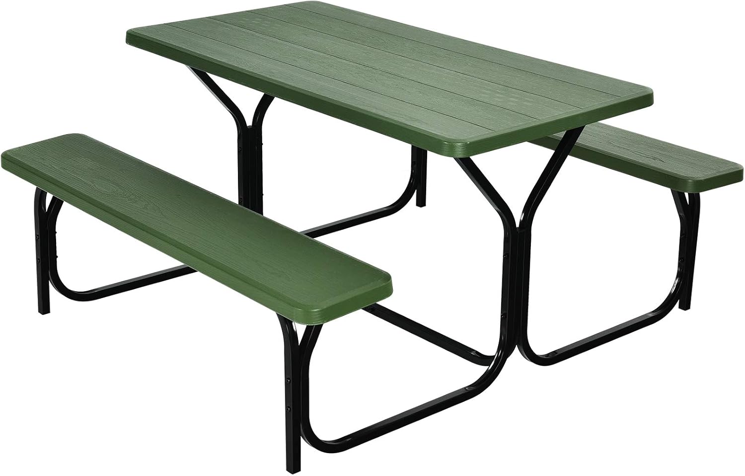 Gray Metal Picnic Table Bench Set C3725