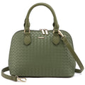 Dome Satchel Handbags with Double Zipper V821969