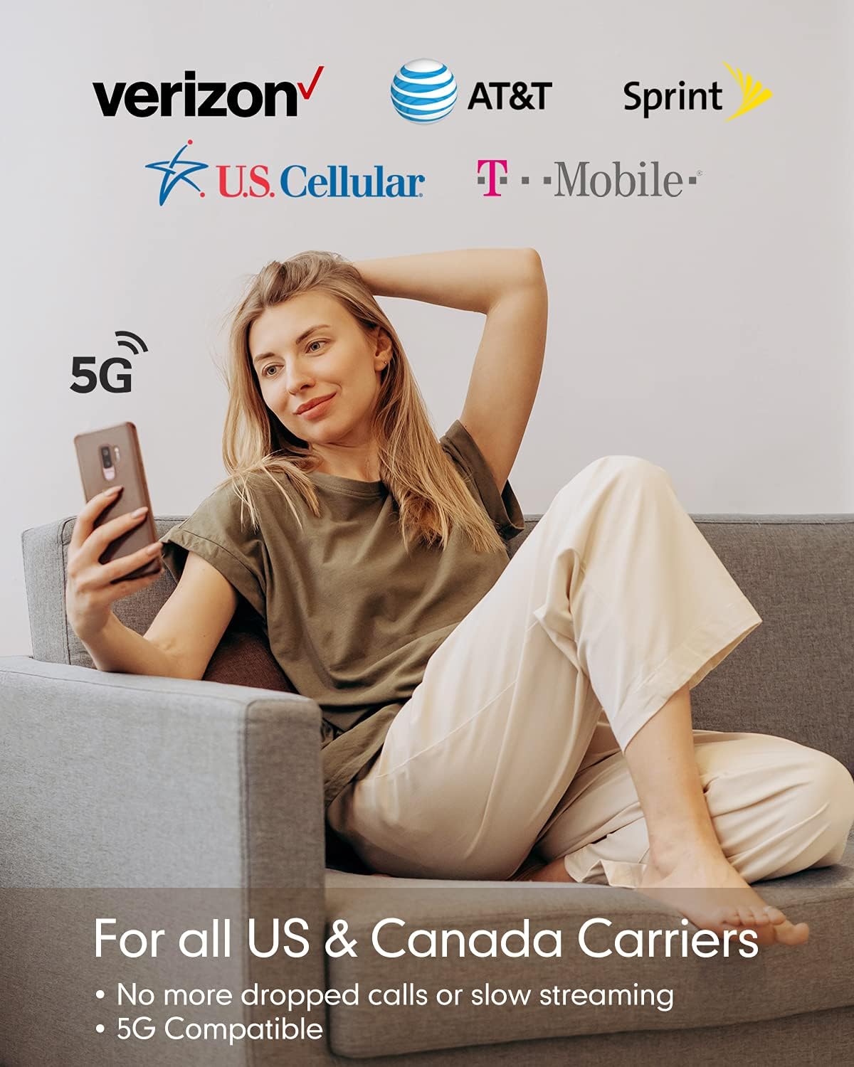 Cell Phone Signal Booster with 2 Indoor Antennas O2469