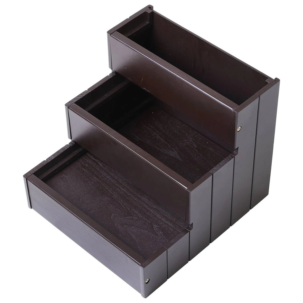 Brown Wooden Pet Stairs Ramp O49448