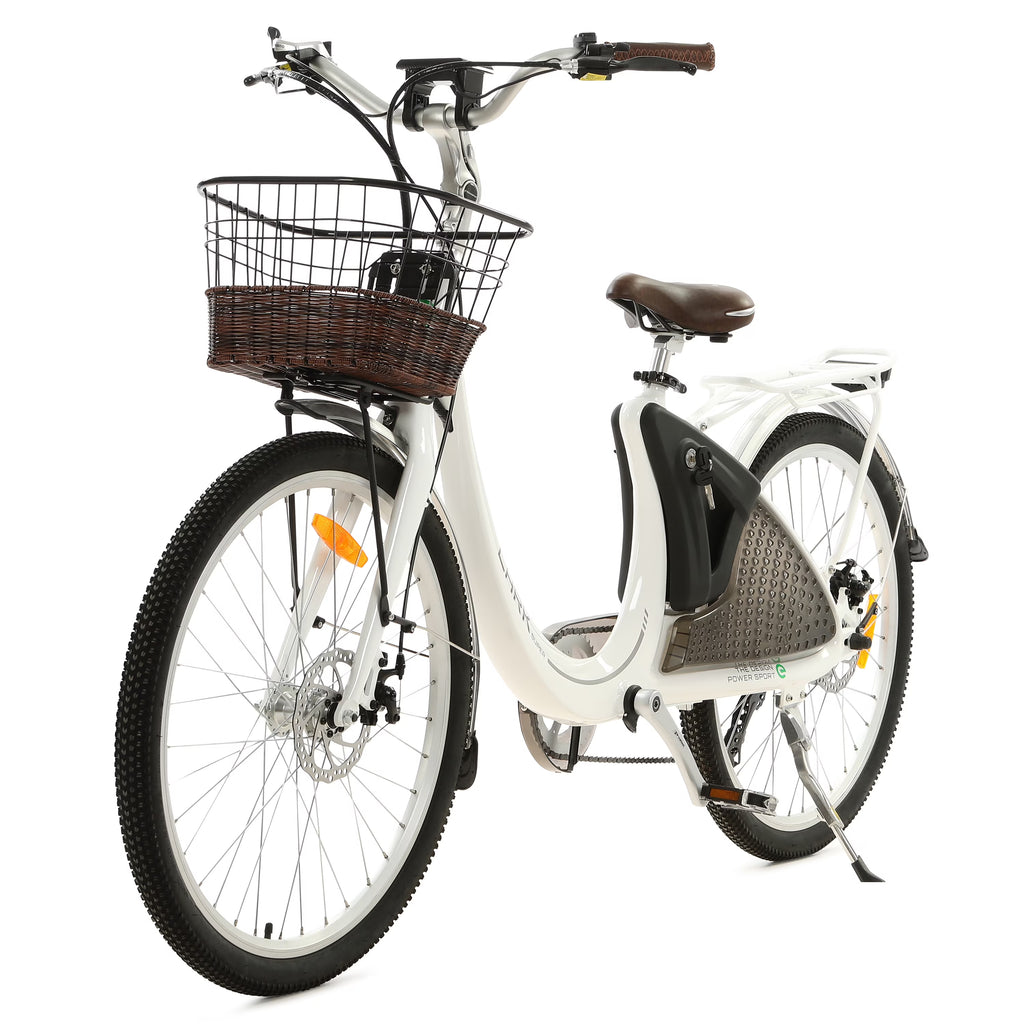 26" 36V 10AH Electric Bike with Basket and Rear Rack B475
