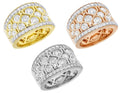 Geometric Mesh Diamond Band Ring Q865033
