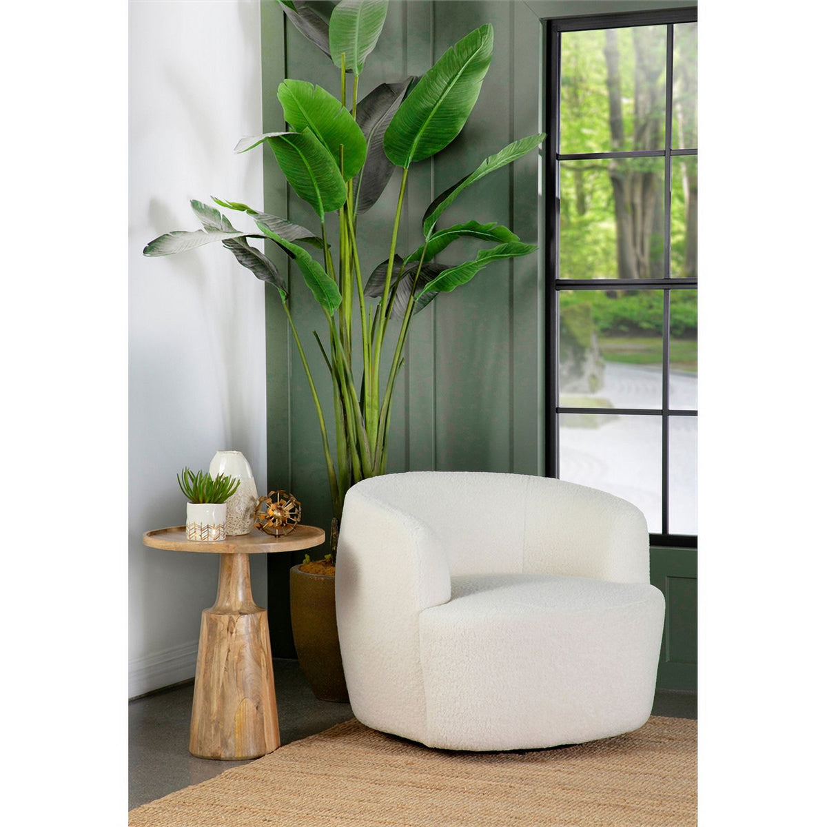 Upholstered Swivel Chair Natural R284985