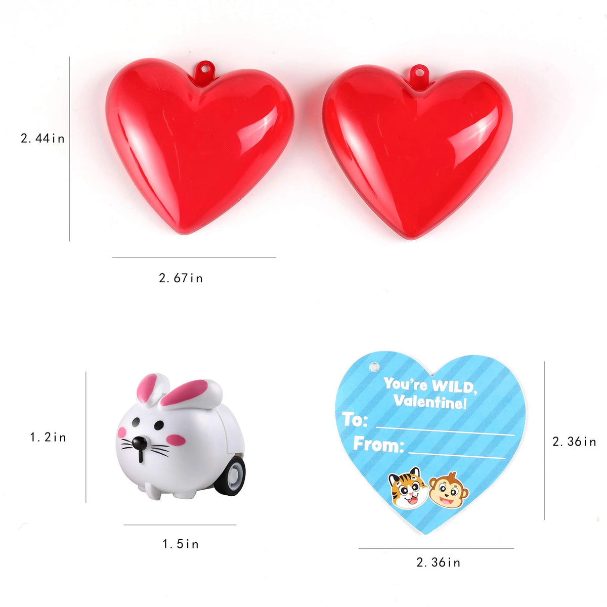 28 Pack Kids Valentine Toys Cars Party Favors Set with Cards H839176